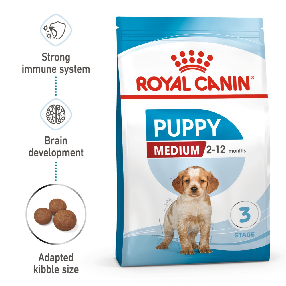 Royal Canin Medium Puppy Dog Dry and Wet Food Combo