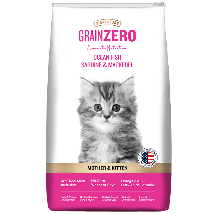 Signature Grain Zero Ocean Fish, Sardine and Mackerel Mother and Kitten Cat Dry Food Cats- Dry food Signature