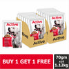 Active Real Chicken & Chicken Liver Chunks in Gravy Adult Dog Wet Food (Buy 1 Get 1) Dogs-Wet Food Active 560g+560g