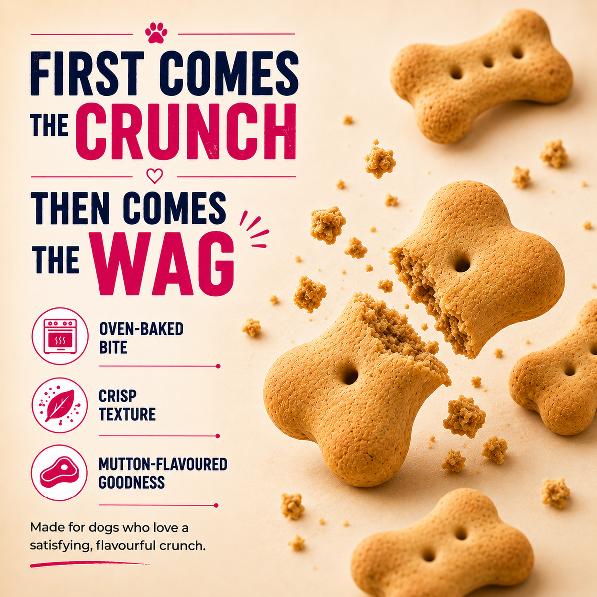 Purepet Mutton Flavour Real Chicken Biscuit Dog Treats Dog Treats + Others Purepet