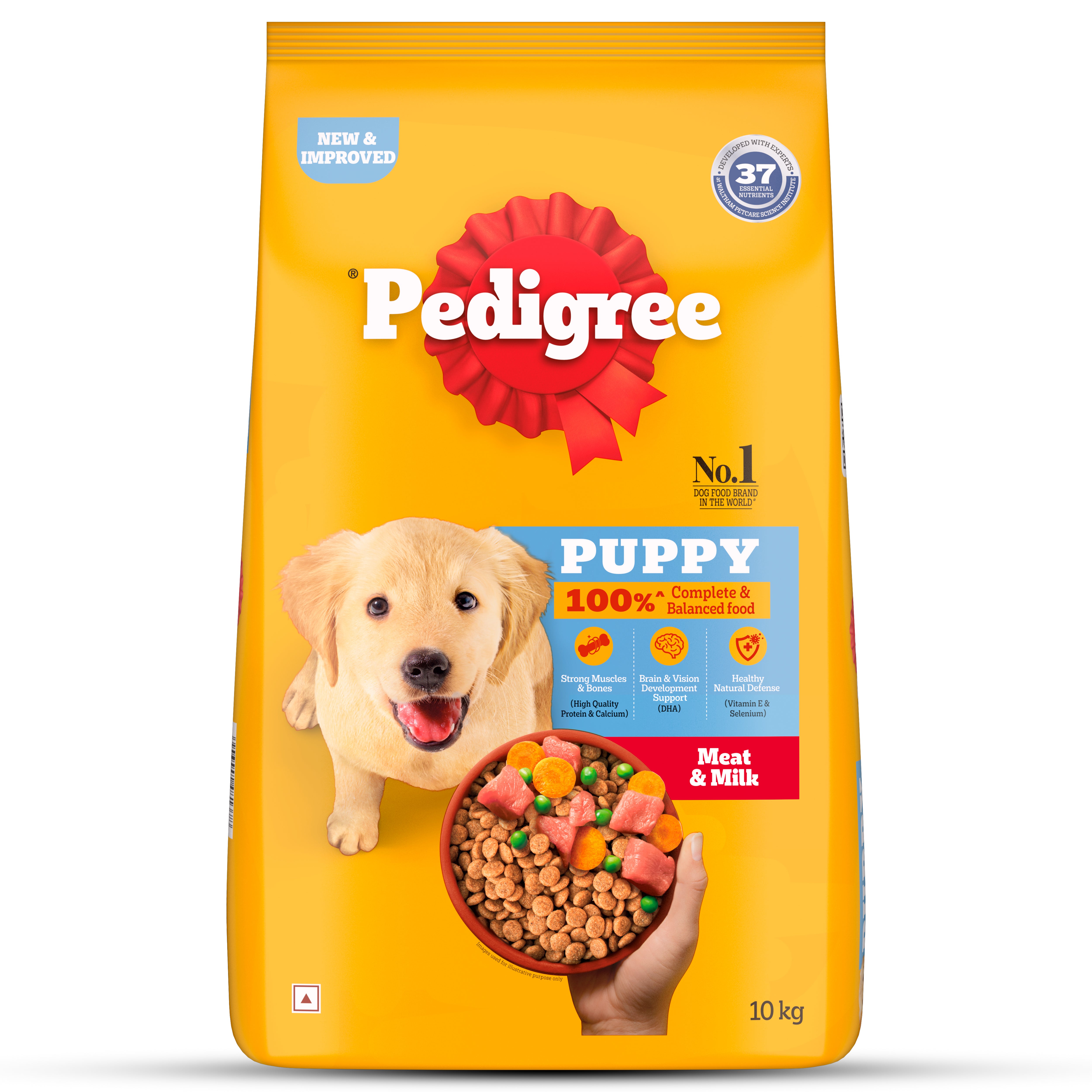 Pedigree Puppy Dog Food Combo |Meat & Milk Dry & Chicken & Liver Wet Dogs- Dry Food Pedigree