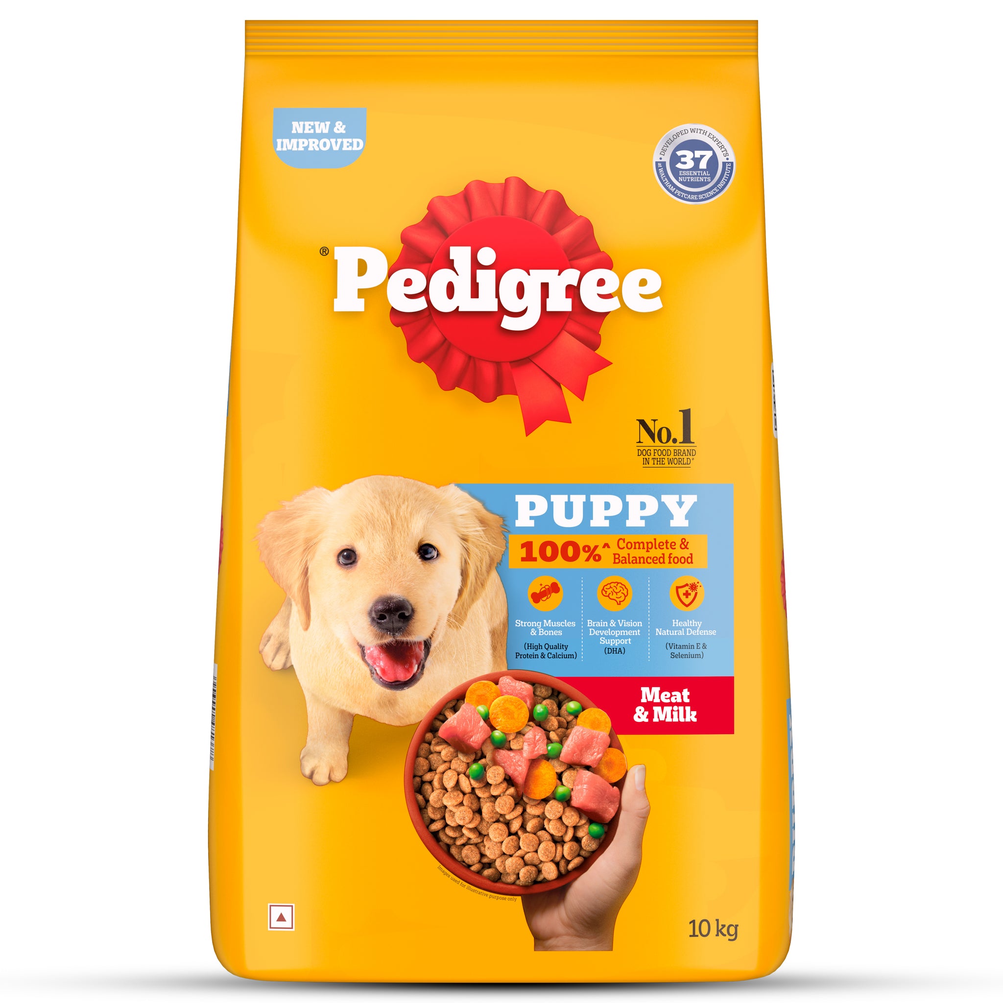 Pedigree Puppy Dog Food Combo |Meat & Milk Dry & Chicken & Liver Wet Dogs- Dry Food Pedigree