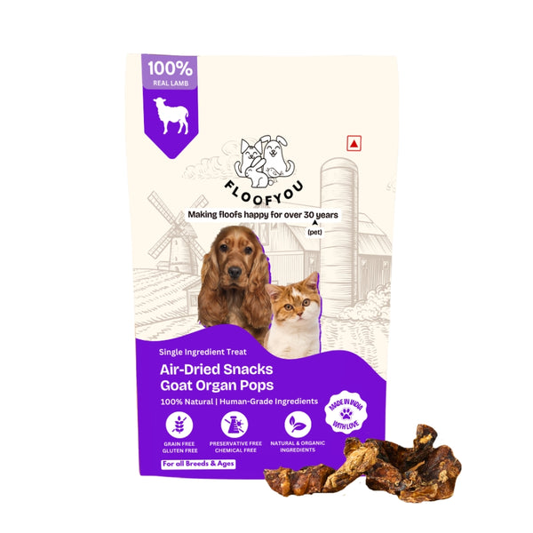 Floofyou Air Dried High Protien Goat Organs Jerky Dog & Cat Treats