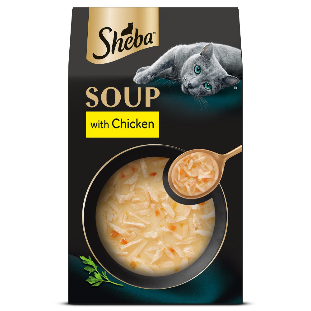 Sheba Soup with Chicken Adult Cat Wet Food - 40g Retail-Food Sheba