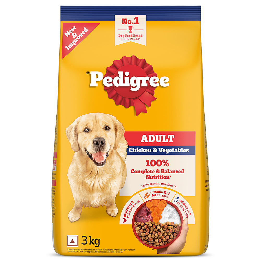 Pedigree Chicken and Vegetables Adult Dog Dry Food Dogs- Dry Food Pedigree