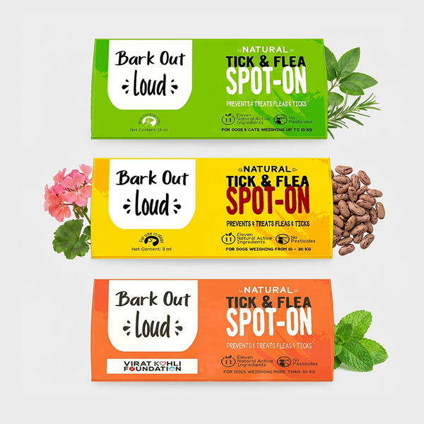 Bark Out Loud Natural Tick & Fleas Spot On Solution for Dogs and Cats