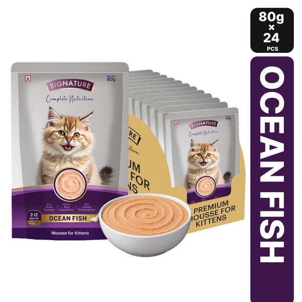 Signature Grain Zero Ocean Fish Mousse Kitten Cat Wet Food