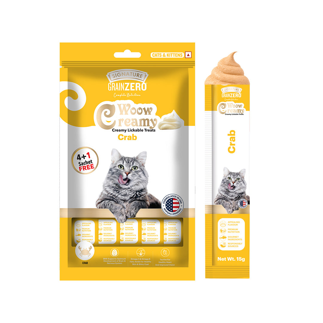 Signature Grain Zero Crab Lickable Creamy Cat Treats Cats-Treats & Others Signature