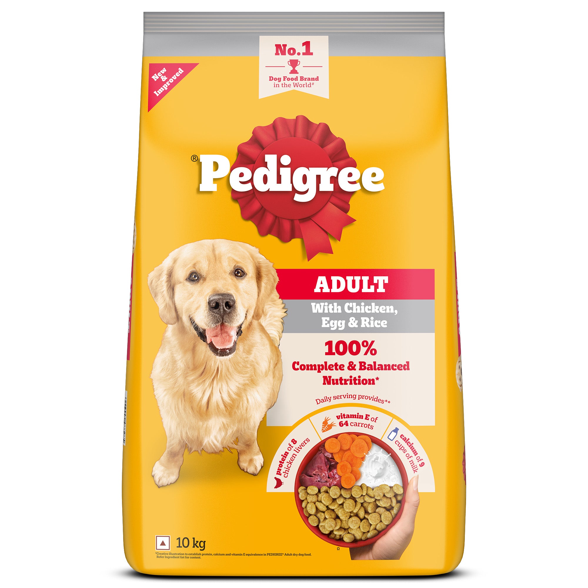 Pedigree Chicken, Egg and Rice Adult Dog Dry Food Dogs- Dry Food Pedigree 10kg