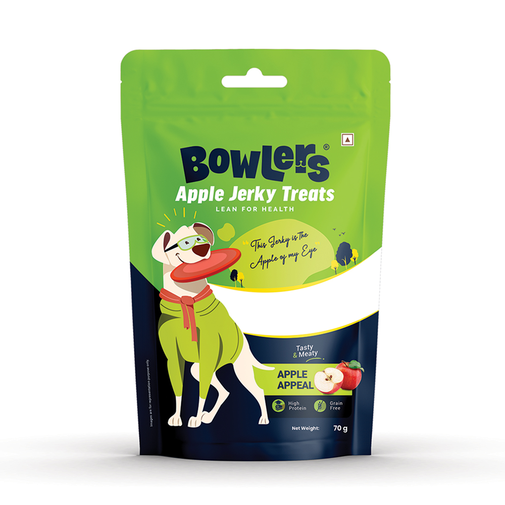 Bowlers Apple Jerky Dog Treats Sample Bowlers 70g