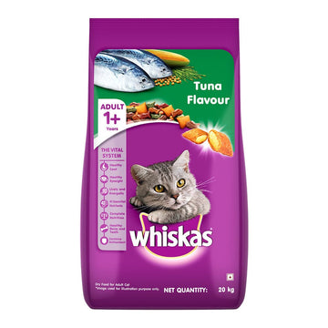 Whiskas Tuna in Jelly Meal Adult Cat Wet Food and Tuna Flavour Adult Cat Dry Food Combo