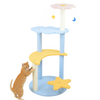 FurryLiving Luna Tree Multi Level with Scratching Posts and Hanging Toy for Cat Cats-Toys FurryLiving Dropship 50x50x107cm