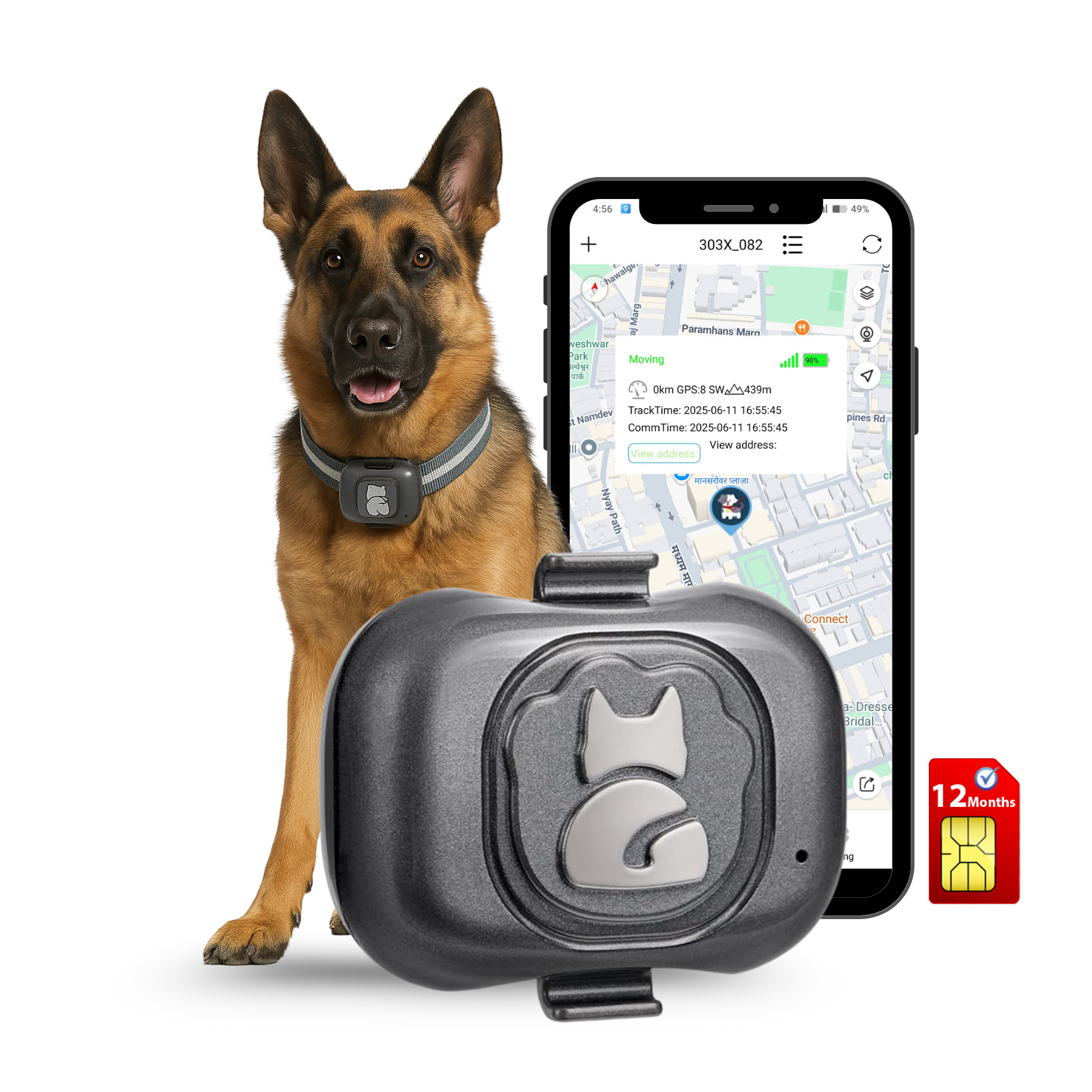 FeTaca G16 Smart 4G GPS Waterproof Mini Collar Tracker with Free 12 Month Tracking & App Subscription for Dogs and Cats (Grey) Both-Collar, Leashes, harnesses FeTaca Dropship 30g