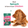 HUFT Yum Nums Soft and Chewy Spinach with Real Chicken Grain Free Stick Treats for Dogs Dog Treats + Others Heads Up for Tails