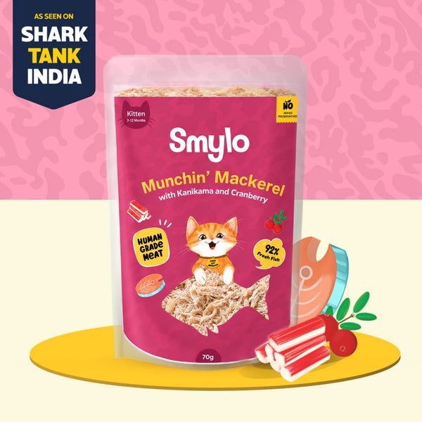 Smylo Kitten Mackerel Kanikama & Cranberry, Fresh & No-Preservative Wet Cat Food