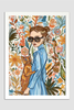 EverythingBoho The Caty Girl Boho Wall Art (White) Pet Parent-Gifting & Merch EverythingBoho Dropship A3 Frame poster