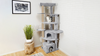 Furrlovers Multilevel Cat Tree with Scratching Posts, Condo & Top Bed with Jute Rope (Grey) Cats-Toys Furrlovers Dropship