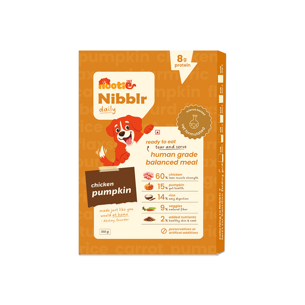 Nootie Nibblr Fresh Wholesome Ready to Eat Meal Daily Chicken Liver with Pumpkin Dog Wet Food