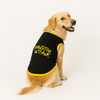 PawsIndia Pawsitive Vibes Printed with Ribbed Sleeves TShirt for Dogs (Black) Dogs-Clothing & Accessories Pawsindia Dropship M