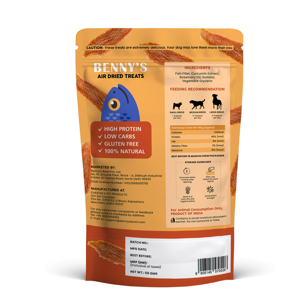 Bennys Bowl Fish and Herbs Jerky Dog Treats Dog Treats + Others Bennys Bowl