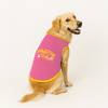 PawsIndia Pawsitive Vibes Printed with Ribbed Sleeves TShirt for Dogs (Pink) Dogs-Clothing & Accessories Pawsindia Dropship M