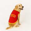 PawsIndia Pawsitive Vibes Printed with Ribbed Sleeves TShirt for Dogs (Red) Dogs-Clothing & Accessories Pawsindia Dropship M