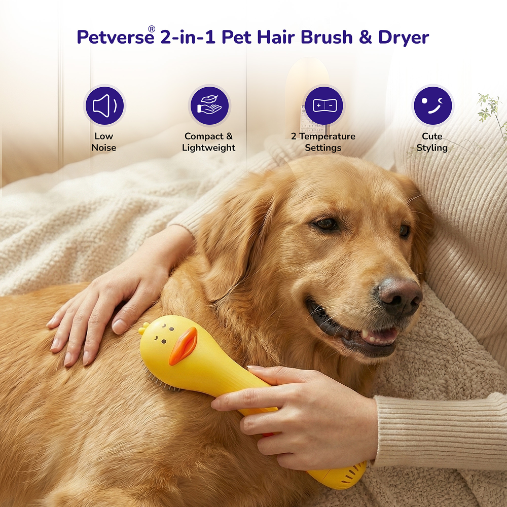 Petverse 2 in 1 Hair Drying & Hair Brush for Dogs & Cats Both-Grooming Supplies Petverse Dropship