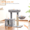 Furrlovers Multilevel Activity Tower with Plush Hammock and Perch Seats for Cats (Grey) Cats-Toys Furrlovers Dropship