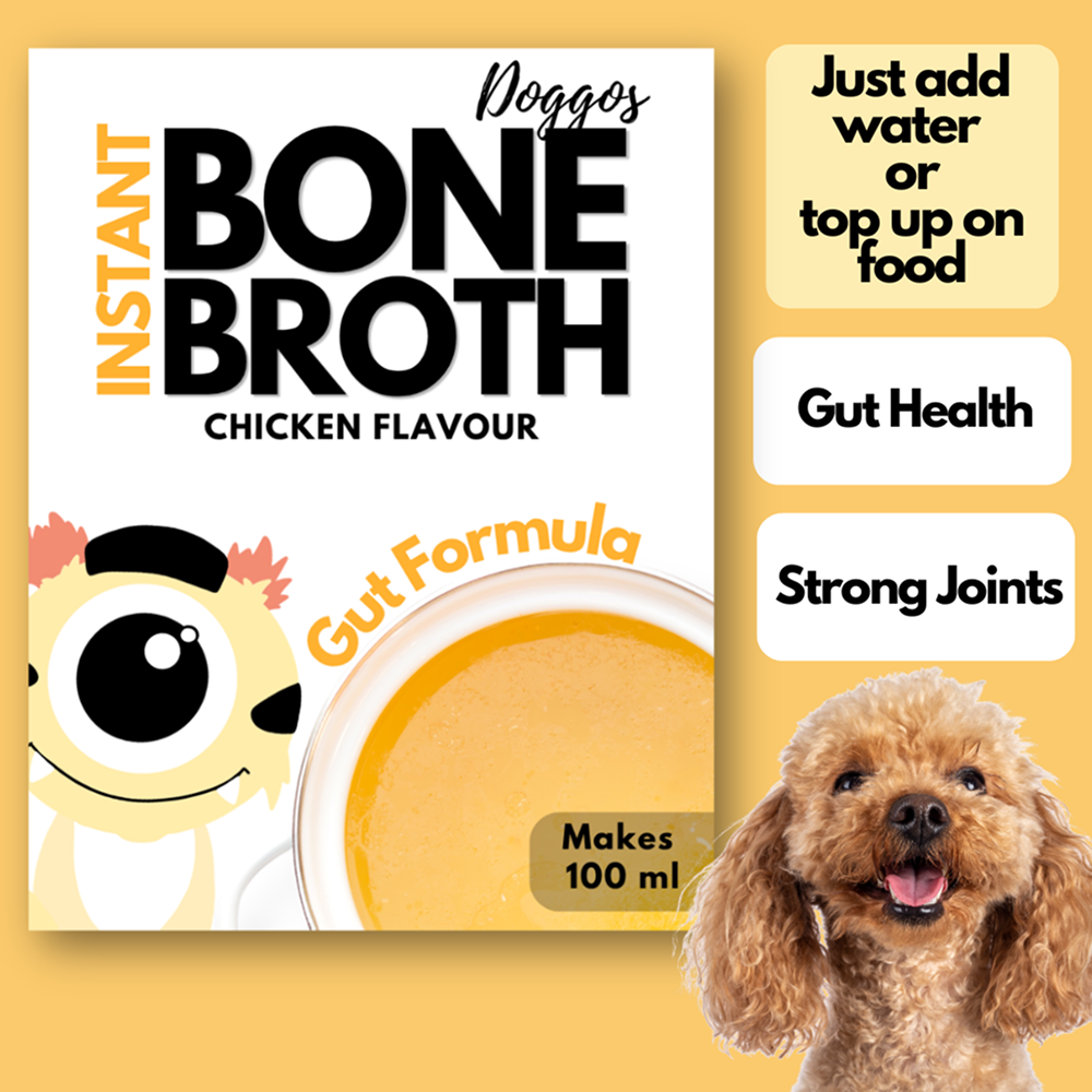 Doggos Instant Chicken Bone Broth Gut Formula (Makes 100ml) for Cats and Dogs Dog Treats + Others Doggos