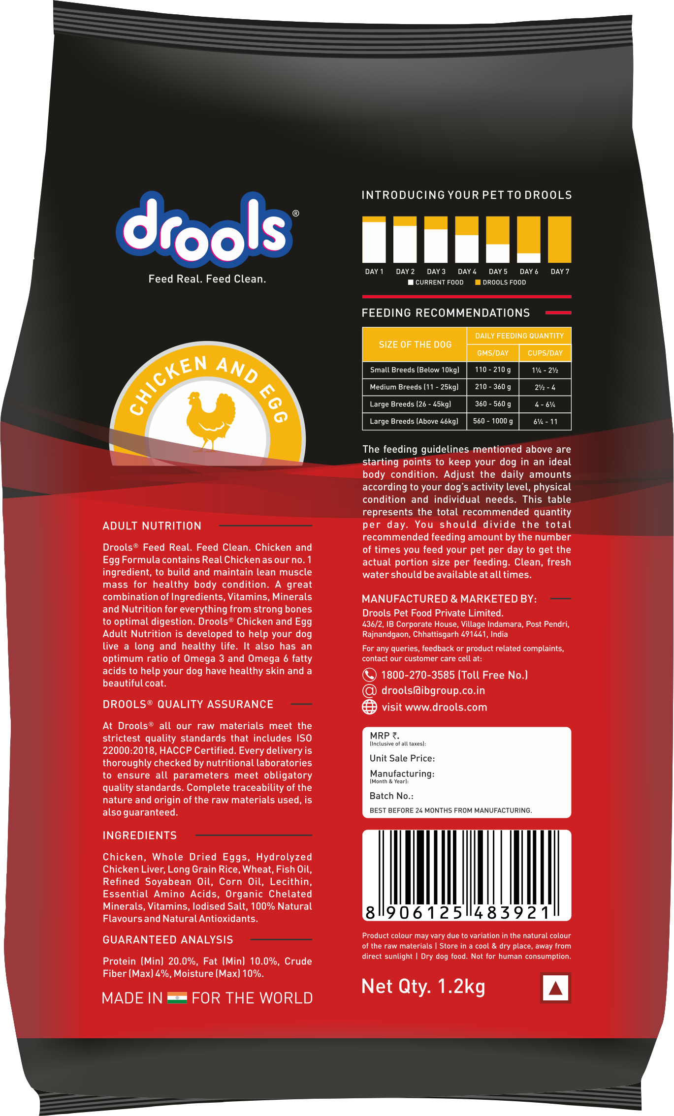 Drools Chicken and Egg Adult Dog Dry Food Dogs- Dry Food Drools
