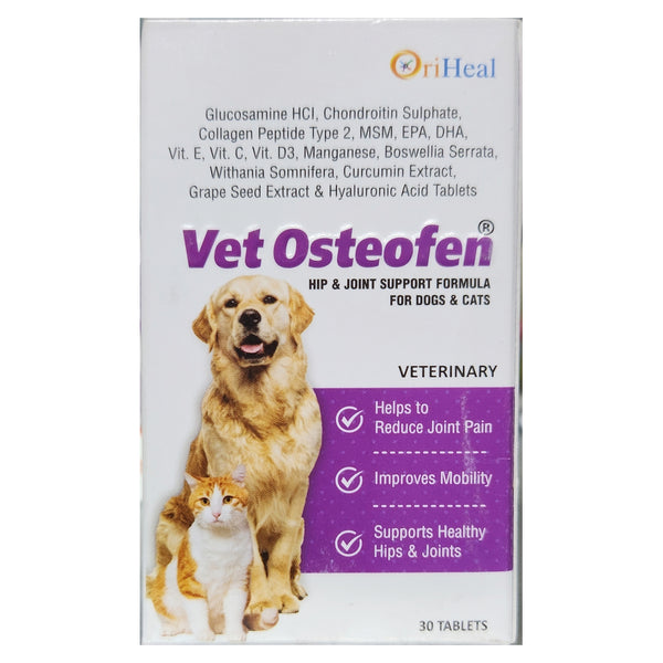 Oriheal Vet Osteofen Tablets Joint & Bone Health Supplement for Dogs and Cats
