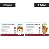 Zoetis Simparica Trio Tick & Flea Control Tablet for Dogs 10 to 20 kg (3 Tablets) and 20 to 40 kg (3 Tablets) Combo Dogs-Pharmacy Exclusive Combo 10-20kg (3 Tablets) + 20-40kg (3 Tablets)