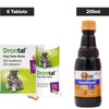 Drontal Plus Tasty Deworming Tablet for Dogs (6 Tabs) and Mankind Hepamust Liver Tonic 200ml Combo Dogs-Pharmacy Exclusive Combo 1 Strip (6 tablets) + 200ml