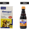 Virbac Ostopet Calcium Supplement Syrup (250ml) and Mankind Hepamust Liver Tonic Appetite Booster (200ml) for Dogs & Cats Combo Both-Pharmacy Exclusive Combo 250mL+200mL