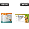 Intas Eazypet Deworming Tablet (10 Tabs) and Zoetis Simparica Tick & Flea Control Tablet for Dogs 20 to 40 kg (1 Tablet) Combo Dogs-Pharmacy Exclusive Combo 1 Strip (10 tablets) + 1 Tablet