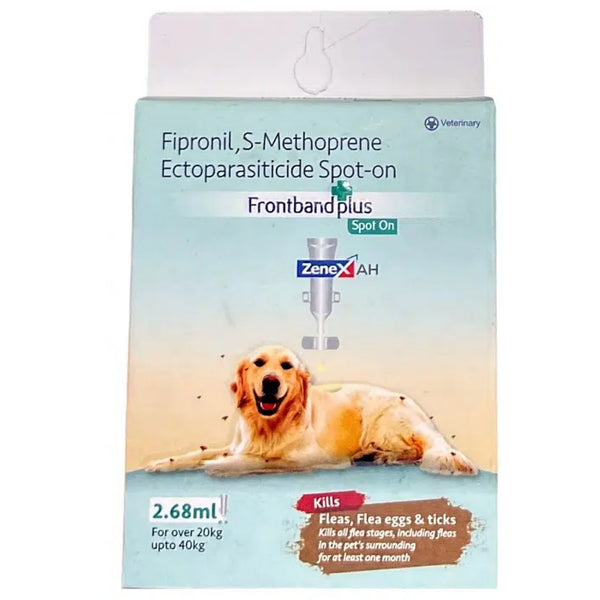 Zenex Frontband Plus Spot on (Fipronil & S methoprene) for Large Dogs from 20 to 40kg