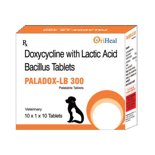 Oriheal Paladox LB 300mg (Doxycycline) Tablet for Dogs and Cats