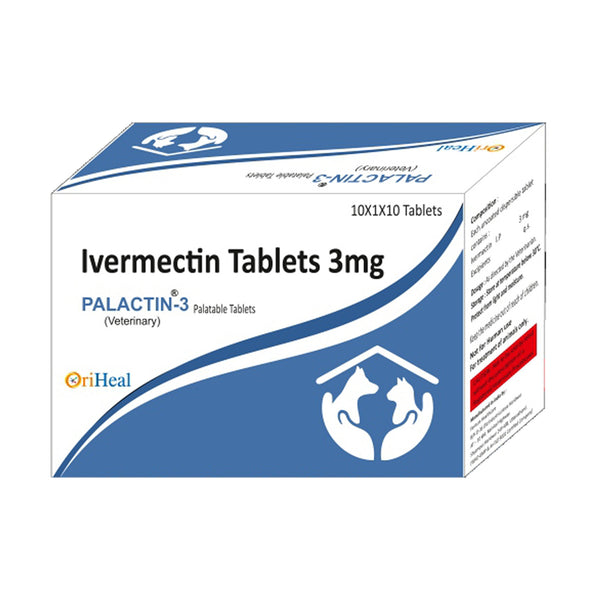 Oriheal Palactin (Ivermectin) 3mg Tablet for Dogs and Cats