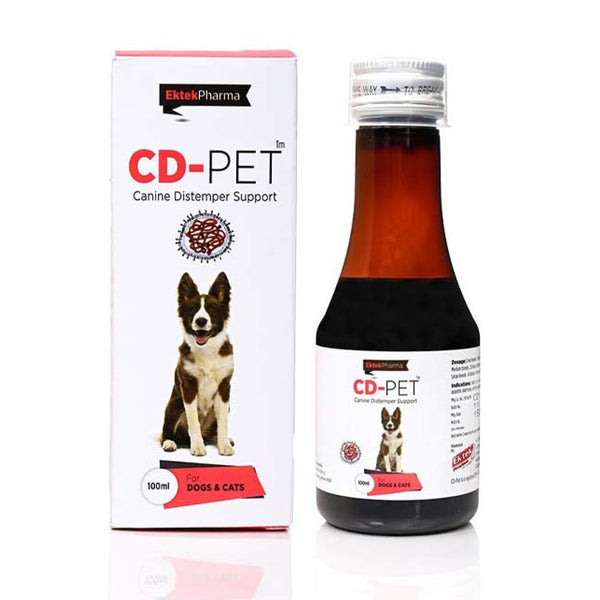 Ek Tek CD-PET Drops Canine Distemper Support for Dogs (100ml)