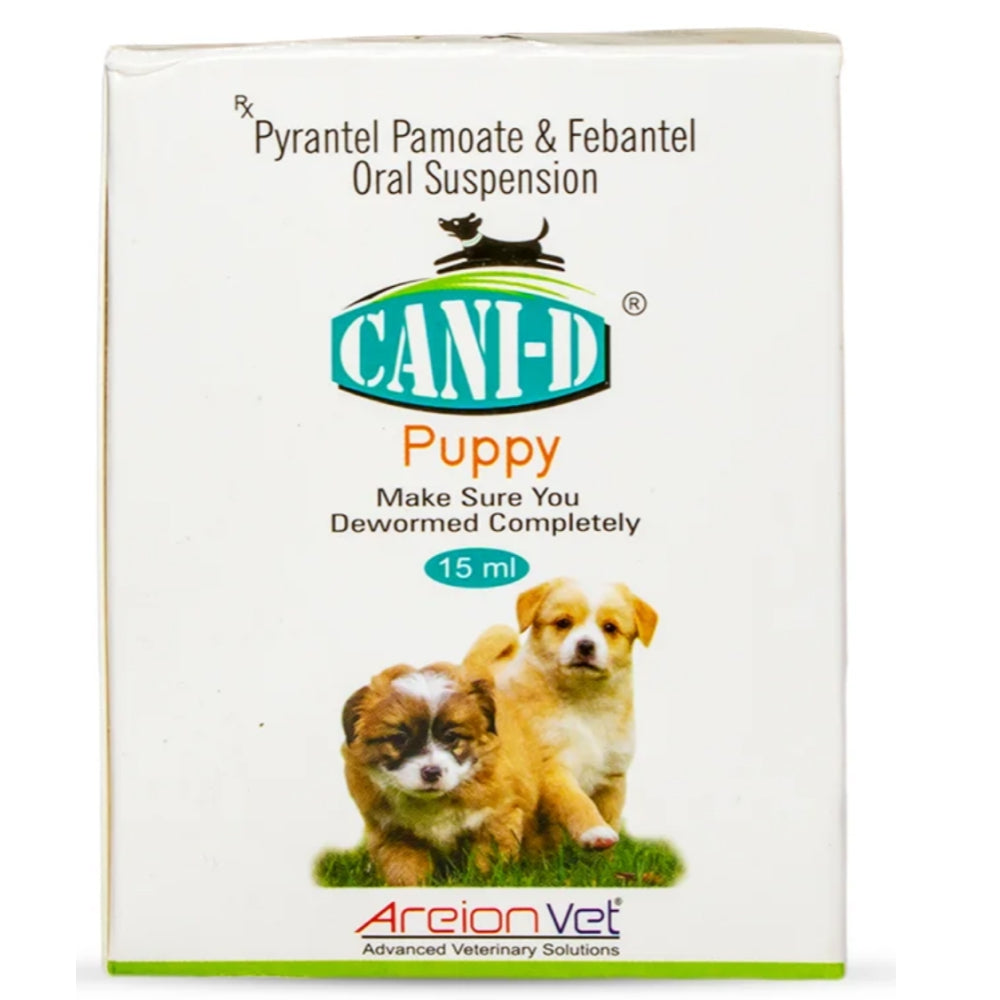 Areion Vet Cani D Deworming oral Suspension Syrup for Puppies Dogs-Pharmacy Areion Vet Pharmacy 15mL