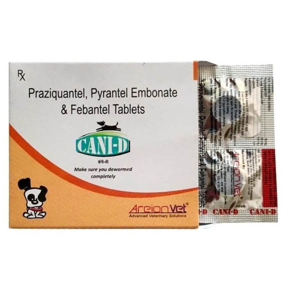 Areion Vet Cani D Deworming Tablets for Dogs Dogs-Pharmacy Areion Vet Pharmacy 1 Strip (4 Tablet)