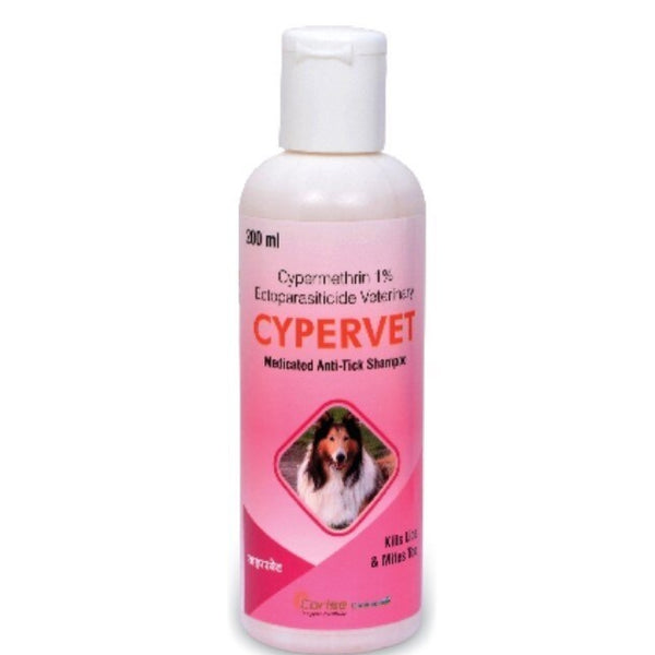 Corise Cypervet Tick & Flea Shampoo (Cypermethrin) 200ml for Dogs