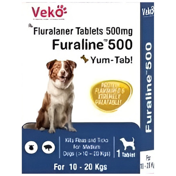 Veko Furaline Fluralaner 500mg Chewable Tablets for Medium Dogs (10-20kg)