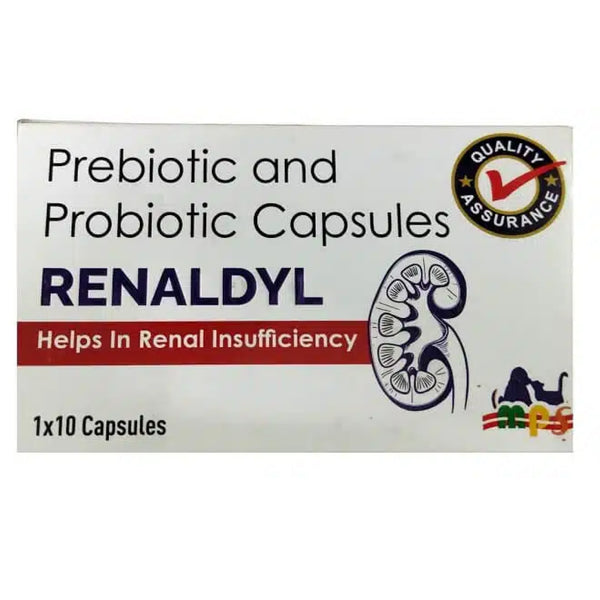 MPS Renaldyl Capsules Prebiotic & Probiotic Supplement for Dogs and Cats