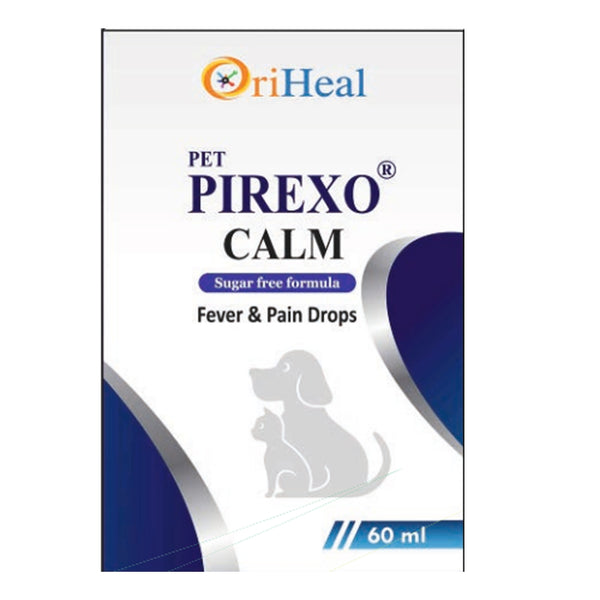 Oriheal Pet Pirexo Calm Fever & Pain Drops for Dogs & Cats 60ml