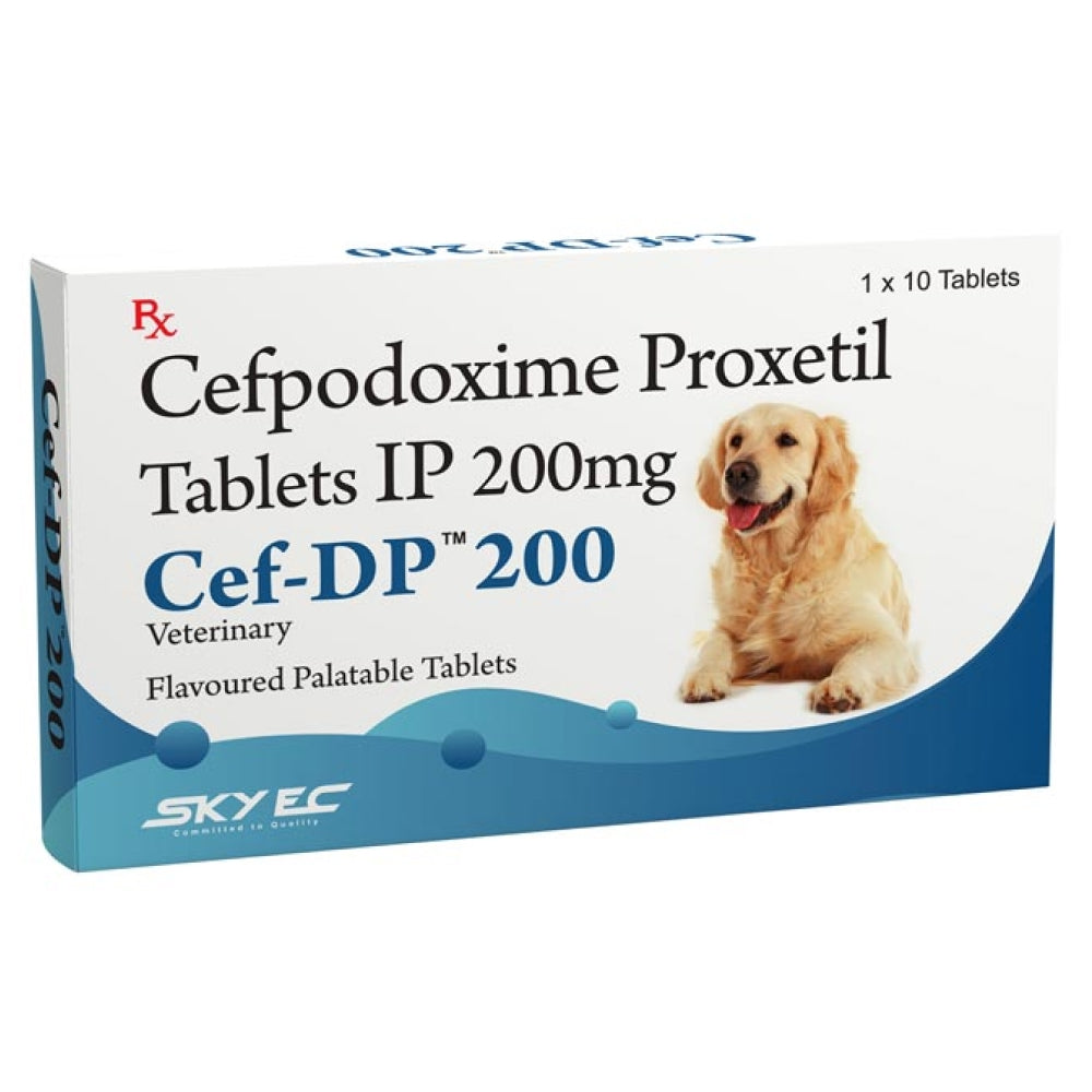 Skyec Cef DP 200mg (Cefpodoxime Proxetil) Tablets for Dogs and Cats