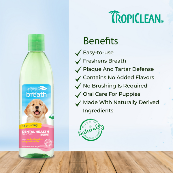 Buy Tropiclean Fresh Breath Puppy Water Additive for Dogs Online