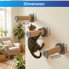 Furrlovers Wall Mounted Scratching Pole with Natural Jute for Cats (Grey) Cats-Toys Furrlovers Dropship