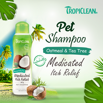 Tropiclean Medicated Oatmeal & Tea Tree Shampoo for Dogs