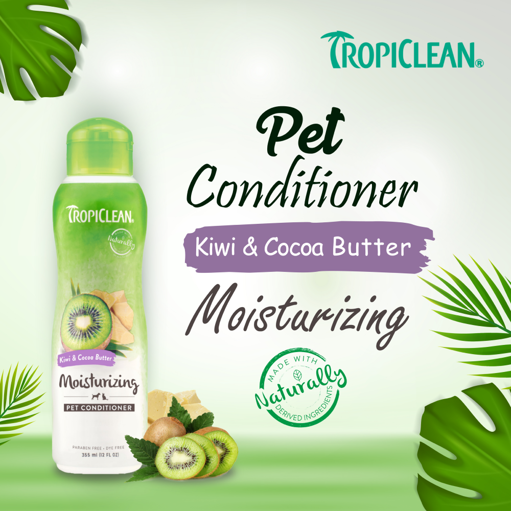 Tropiclean Kiwi and Cocoa Butter Moisturizing Conditioner for Dogs and Cats